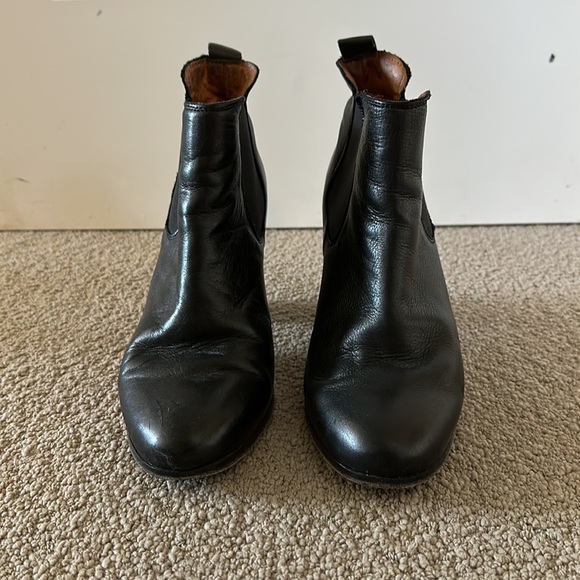 Jack Wills Barcombe leather Chelsea boot stacked heel chunky ankle bootie boots - Picture 6 of 13